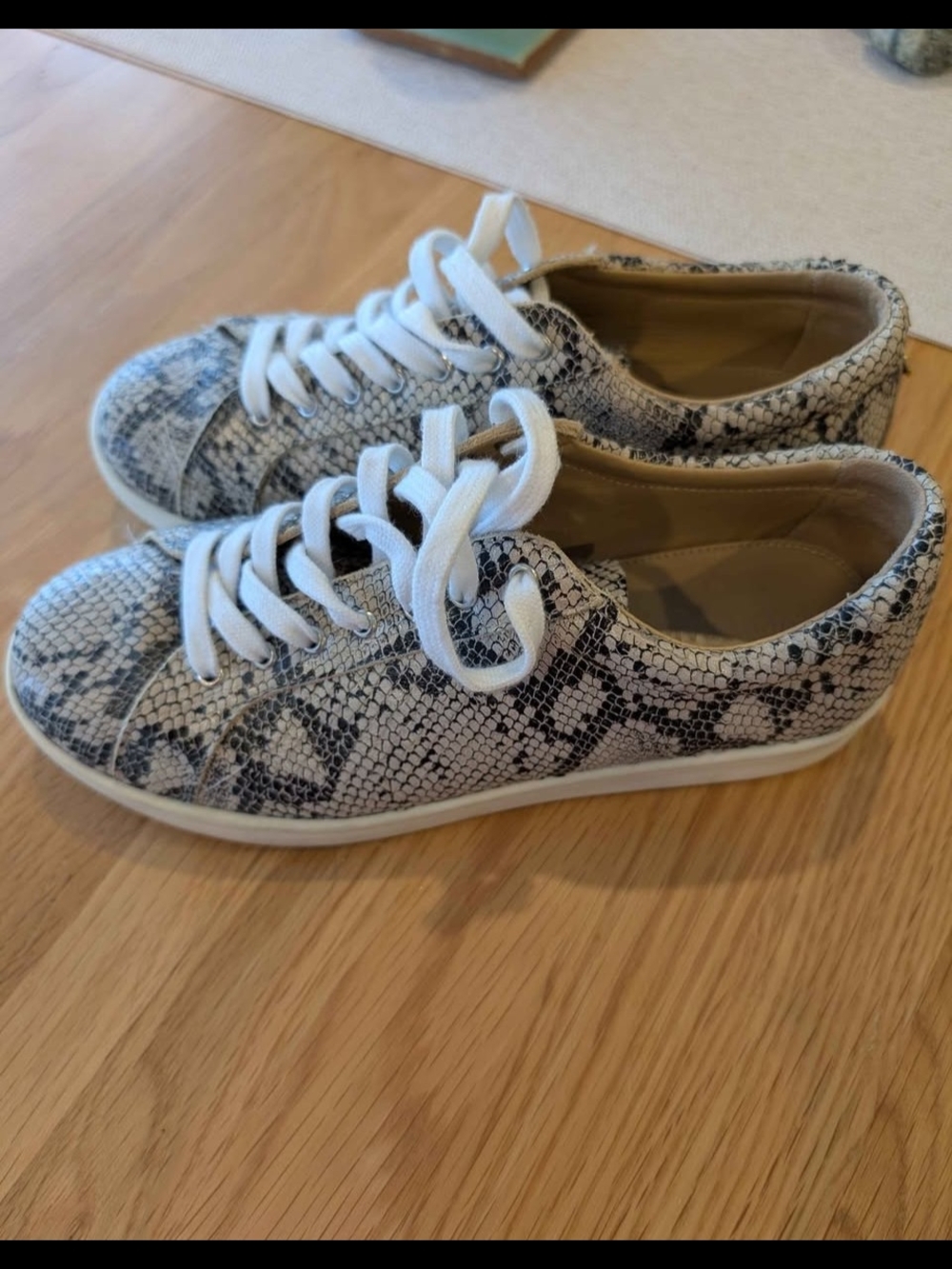 Poppy Barley Snake-Print Lace-Up Sneakers. Limited edition.